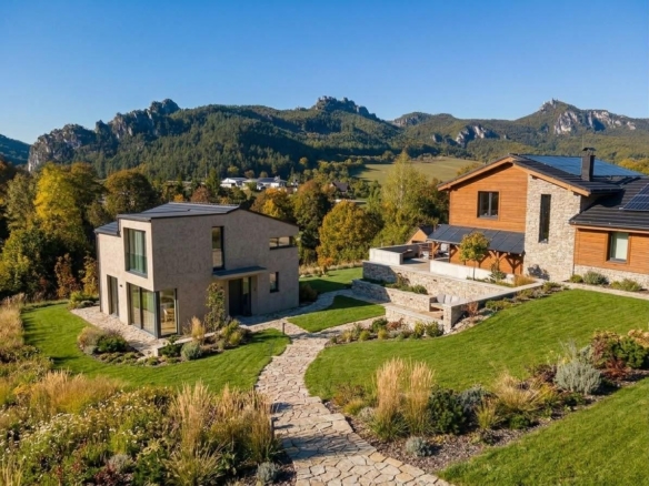 Slnečný pozemok 1 087 m² |  Súľov – Hradná |  Výhľad na hory